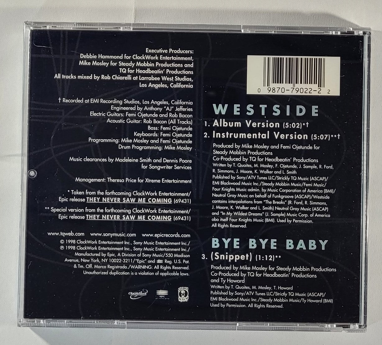 TQ - Westside [1998 Used CD Single]