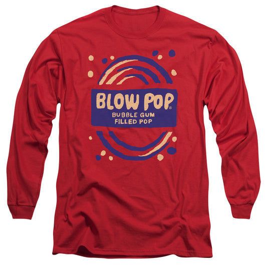 Tootsie Roll Blow Pop Rough Mens Long Sleeve Shirt Red Officially Licensed