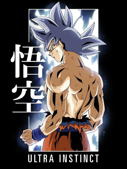 Dragonball Z Super Ultra Instinct Men's Black Graphic Crew Neck Tee