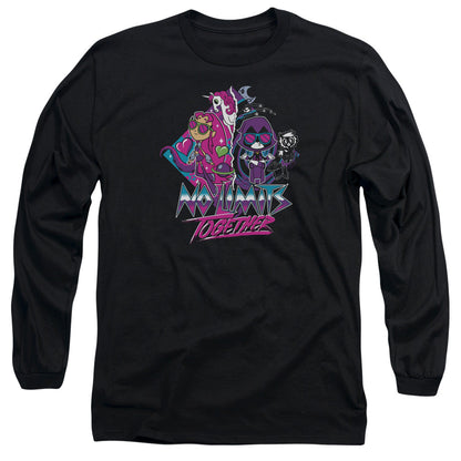 Teen Titans Go To The Movies No Limits Mens Long Sleeve Shirt Black Officially Licensed