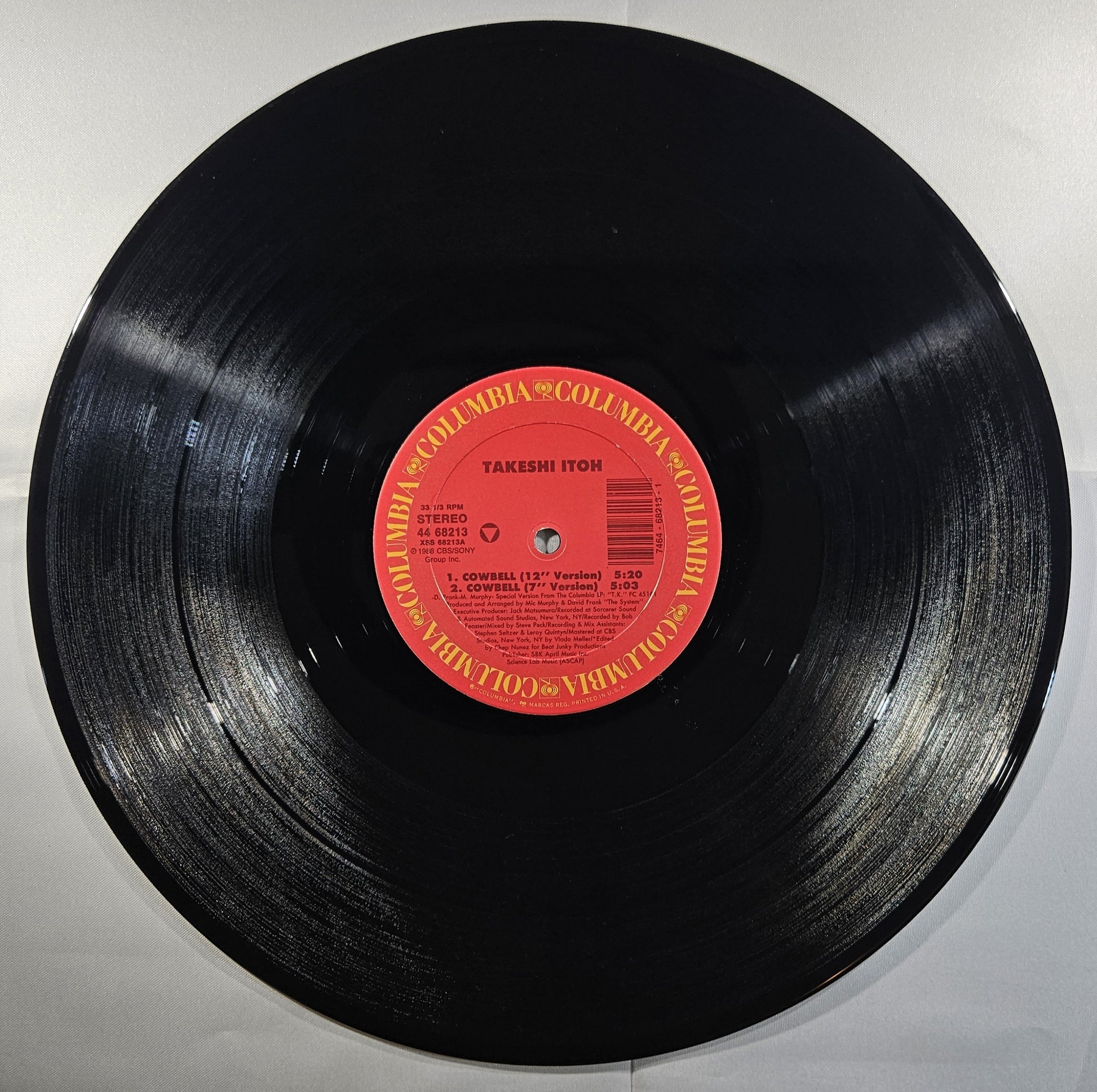 Takeshi Itoh - Cowbell [1988 Promo] [Used Vinyl Record 12" Single]