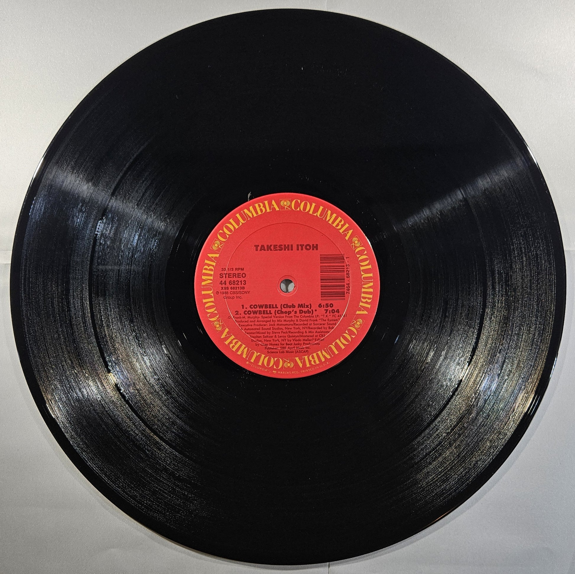 Takeshi Itoh - Cowbell [1988 Promo] [Used Vinyl Record 12" Single]