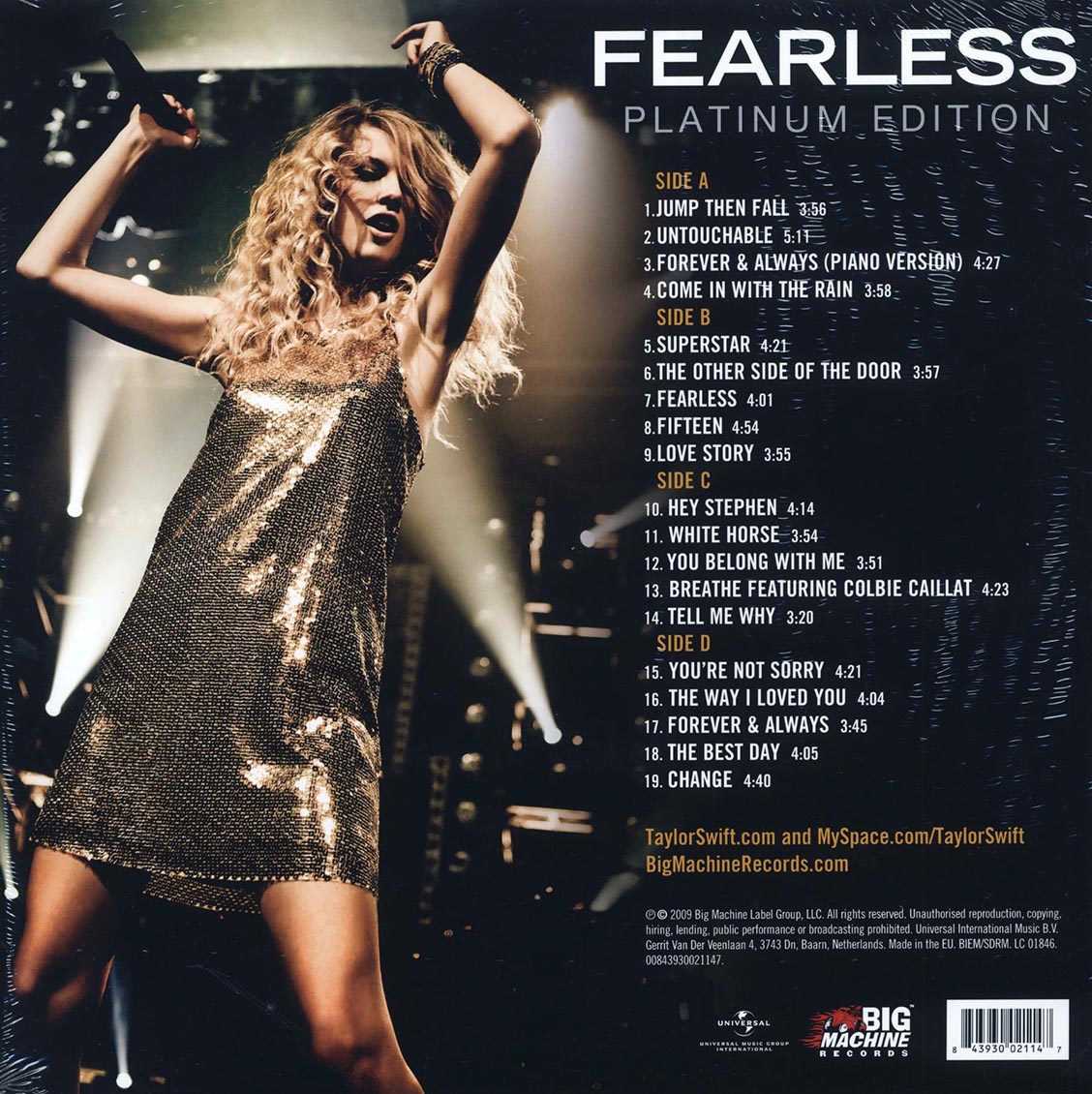 Taylor Swift - Fearless (Platinum Edition) [2016 Reissue 180G] [New Vinyl Record LP]