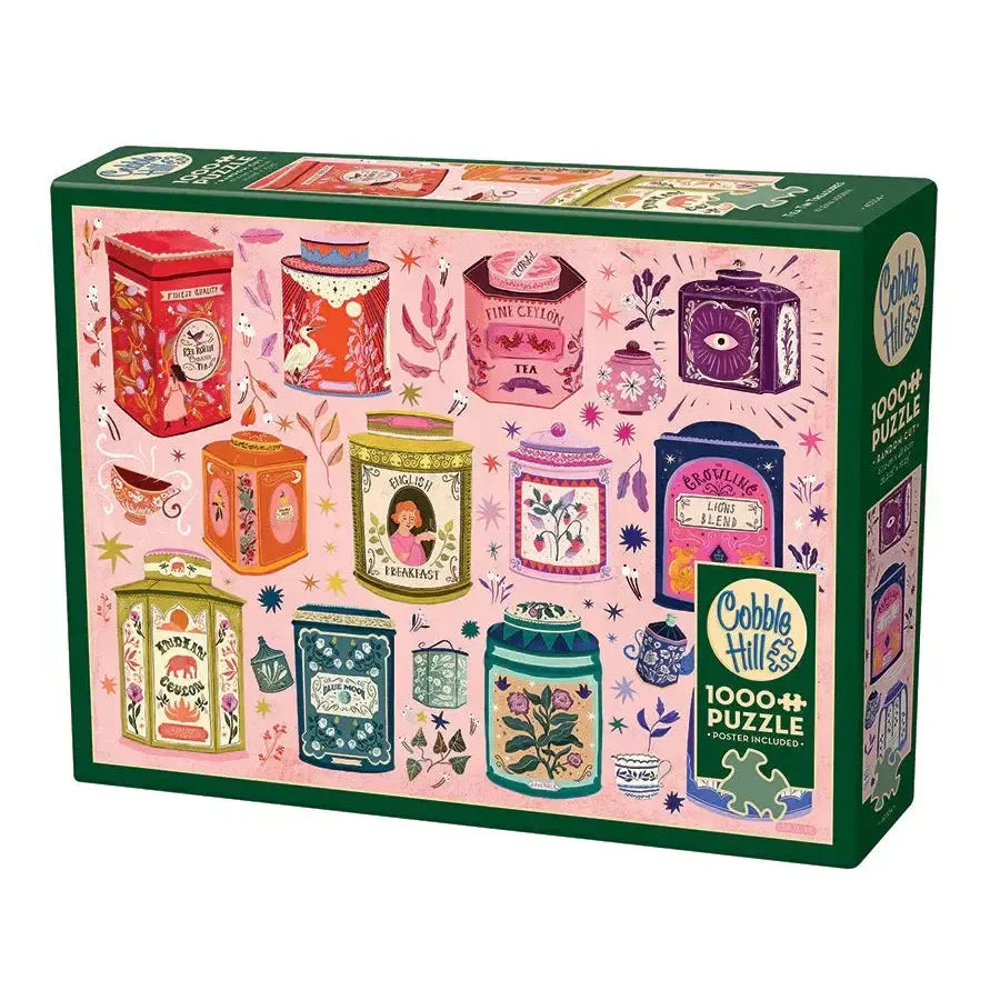 Tea Tin Treasures 1000 Piece Jigsaw Puzzle Cobble Hill