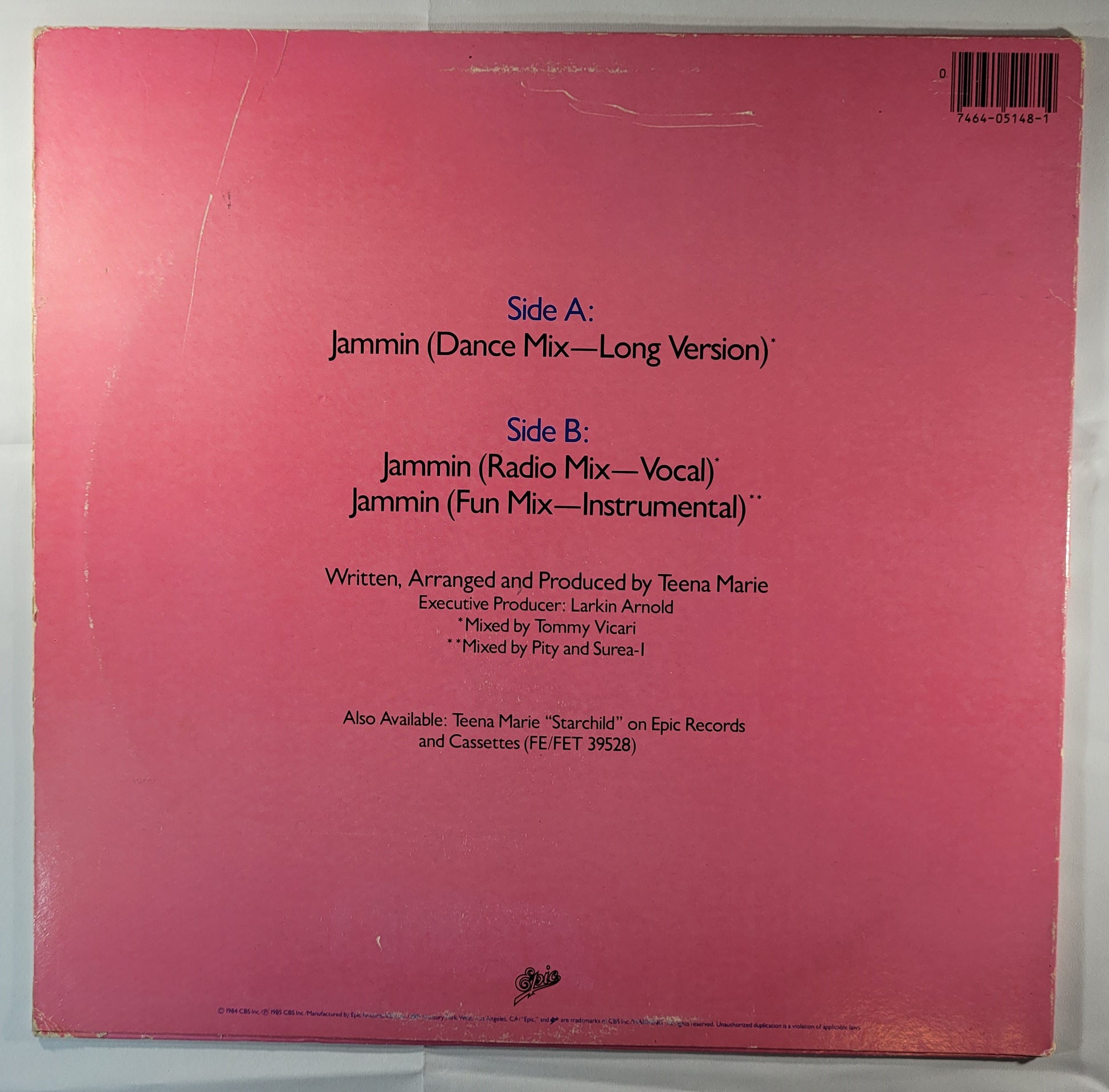 Teena Marie - Jammin [1984 Pitman Pressing] [Used Vinyl Record 12" Single]