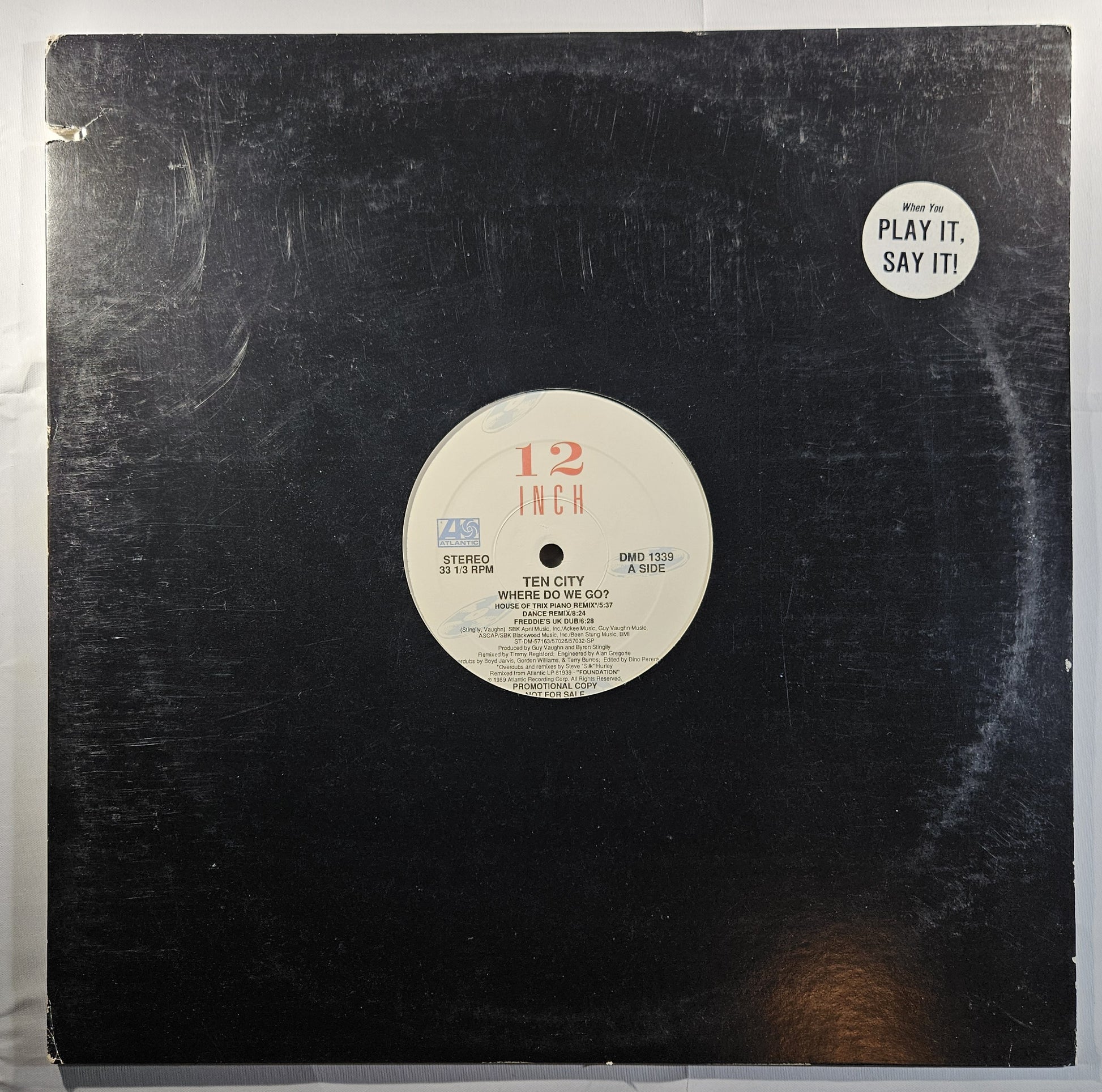 Ten City - Where Do We Go? [1989 Promo] [Used Vinyl Record 12" Single]