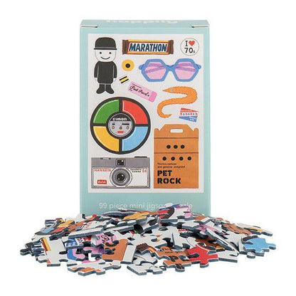 The 70s 99 Piece Mini Jigsaw Puzzle Happily