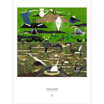 The Everglades by Charley Harper 1000 Piece Jigsaw Puzzle Pomegranate