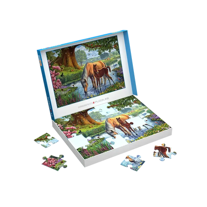 The Fell Ponies 24 Connecting Pieces Jigsaw Puzzle Eurographics