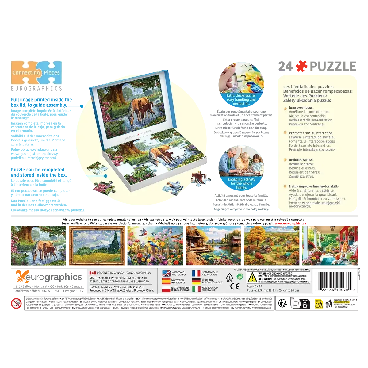 The Fell Ponies 24 Connecting Pieces Jigsaw Puzzle Eurographics