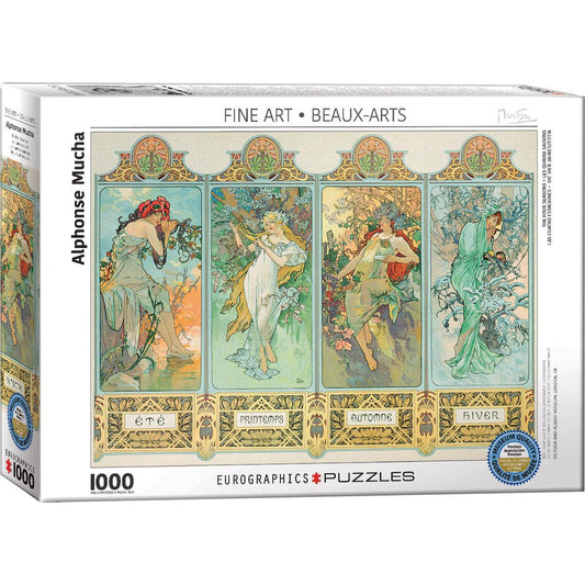 The Four Seasons by Mucha 1000 Piece Jigsaw Puzzle Eurographics