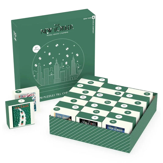 The New Yorker Advent Calendar v2 - 24 Set of 100 Piece Mini Jigsaw Puzzles NYPC