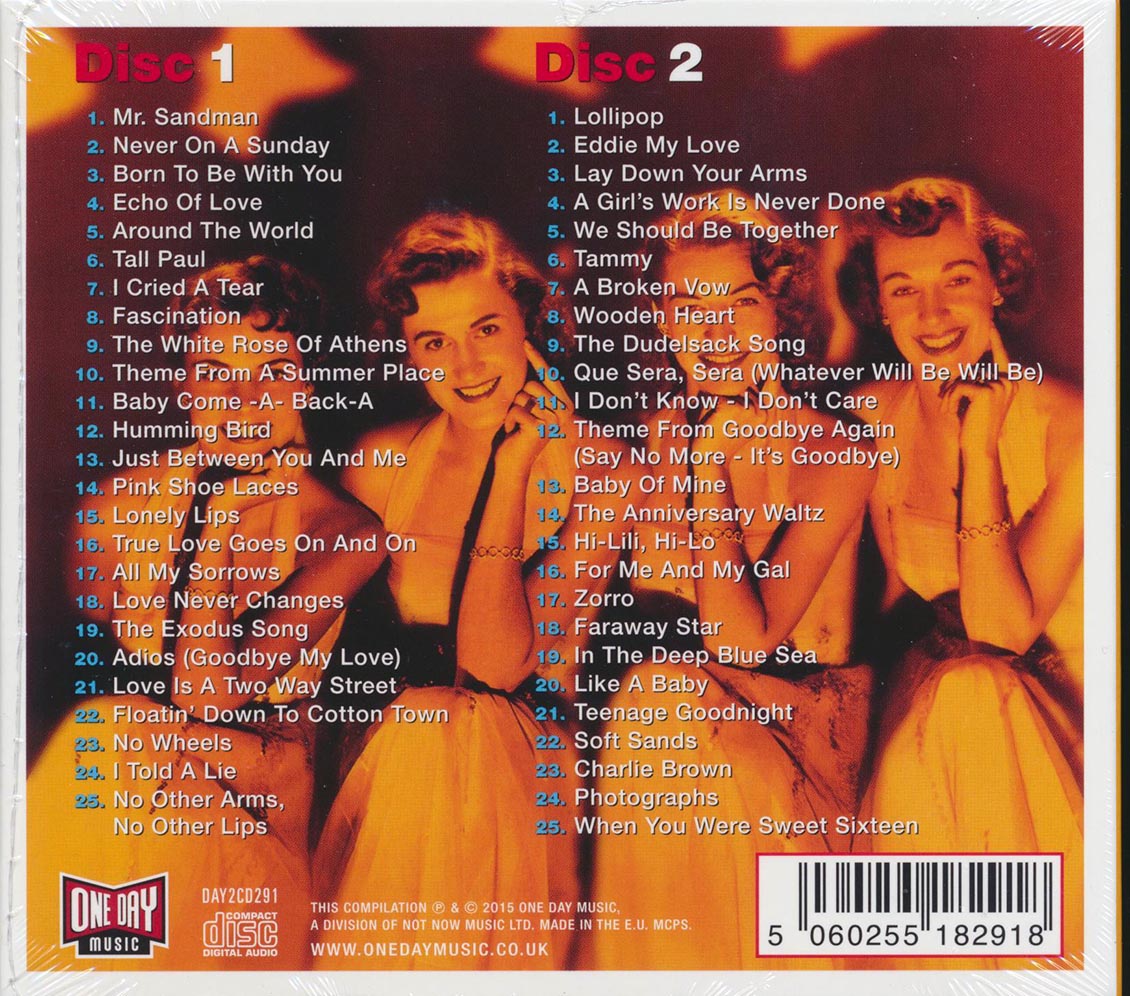 The Chordettes - Greatest Hits [2015 Compilation] [New Double CD]