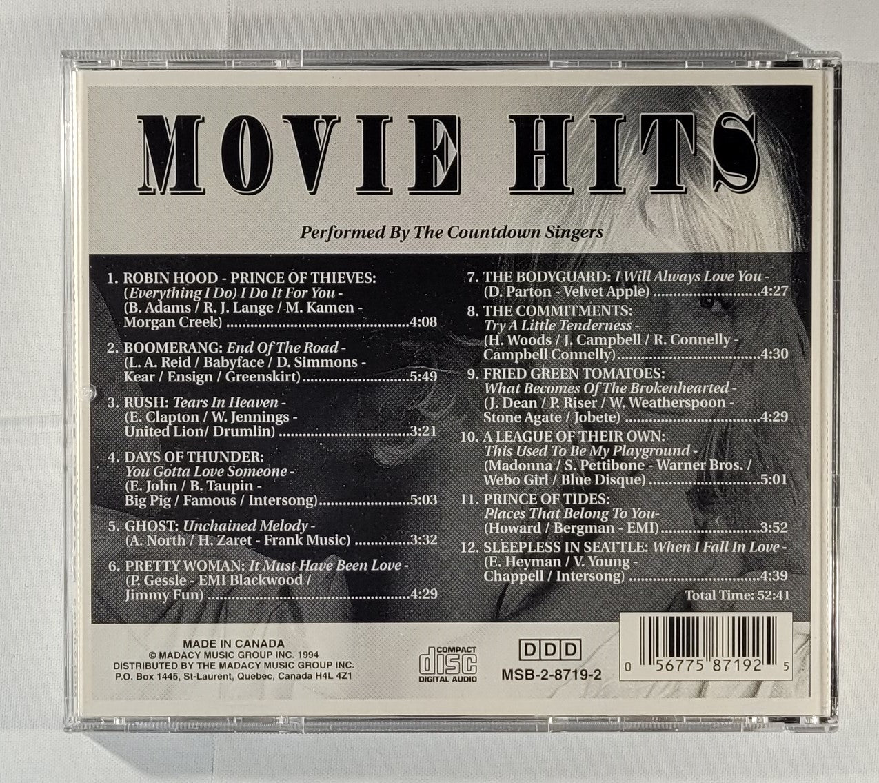 The Countdown Singers - Movie Hits [1994 Used Double CD]
