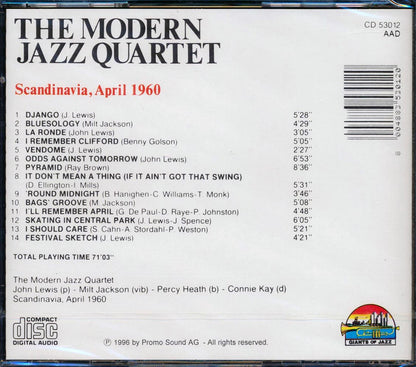 The Modern Jazz Quartet - Scandinavia, April 1960 [1996 Reissue] [New CD]