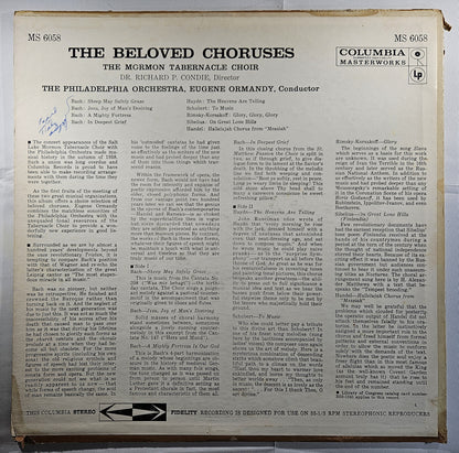 The Mormon Tabernacle Choir - The Beloved Choruses [1958 Used Vinyl Record LP]