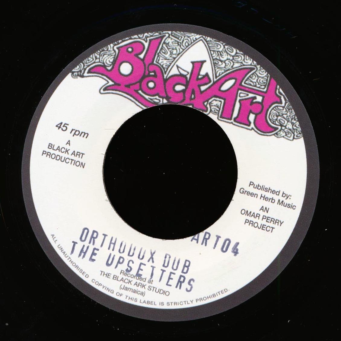 The Mystic - Forward With Jah Orthordox / The Upsetters - Orthordox Dub [Reissue 45RPM] [New Vinyl Record 7" Single]