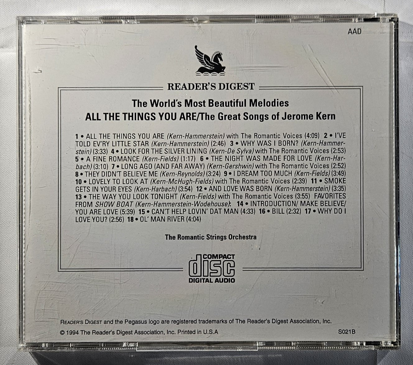 The Romantic Strings - All the Things You Are: The Great Songs of Jerome Kern [1994 Used CD]