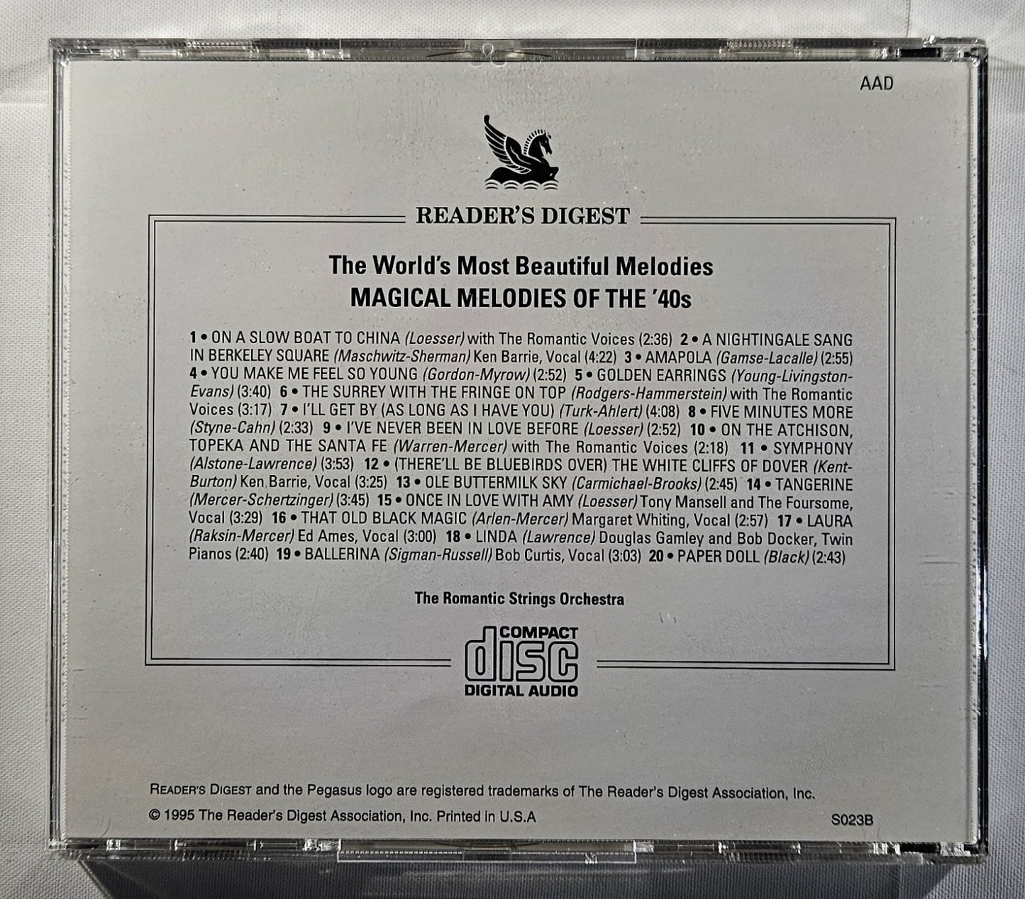 The Romantic Strings Orchestra - Magical Melodies of the '40s [1995 Used CD]