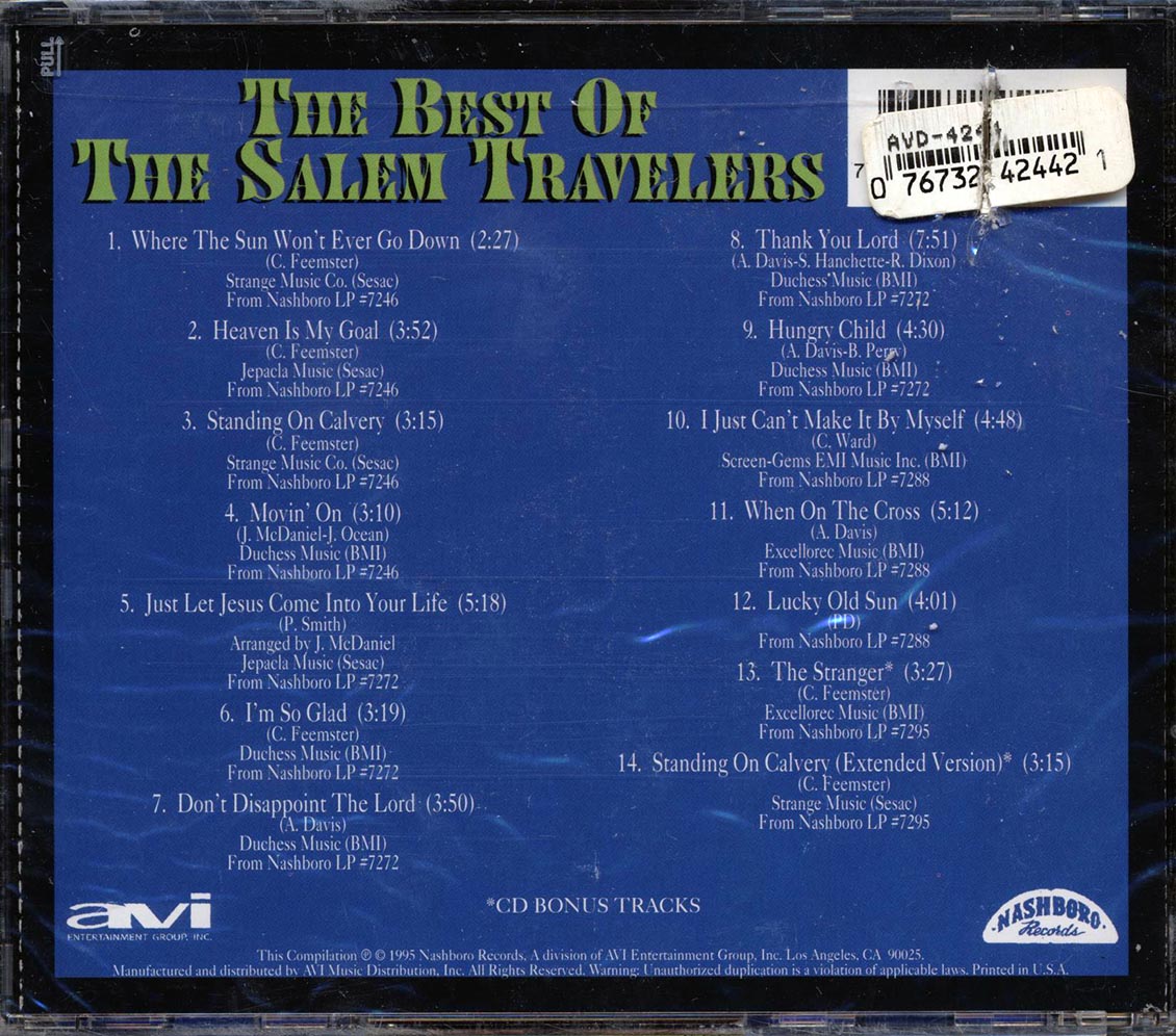 The Salem Travelers - The Best of The Salem Travelers [1995 New CD]