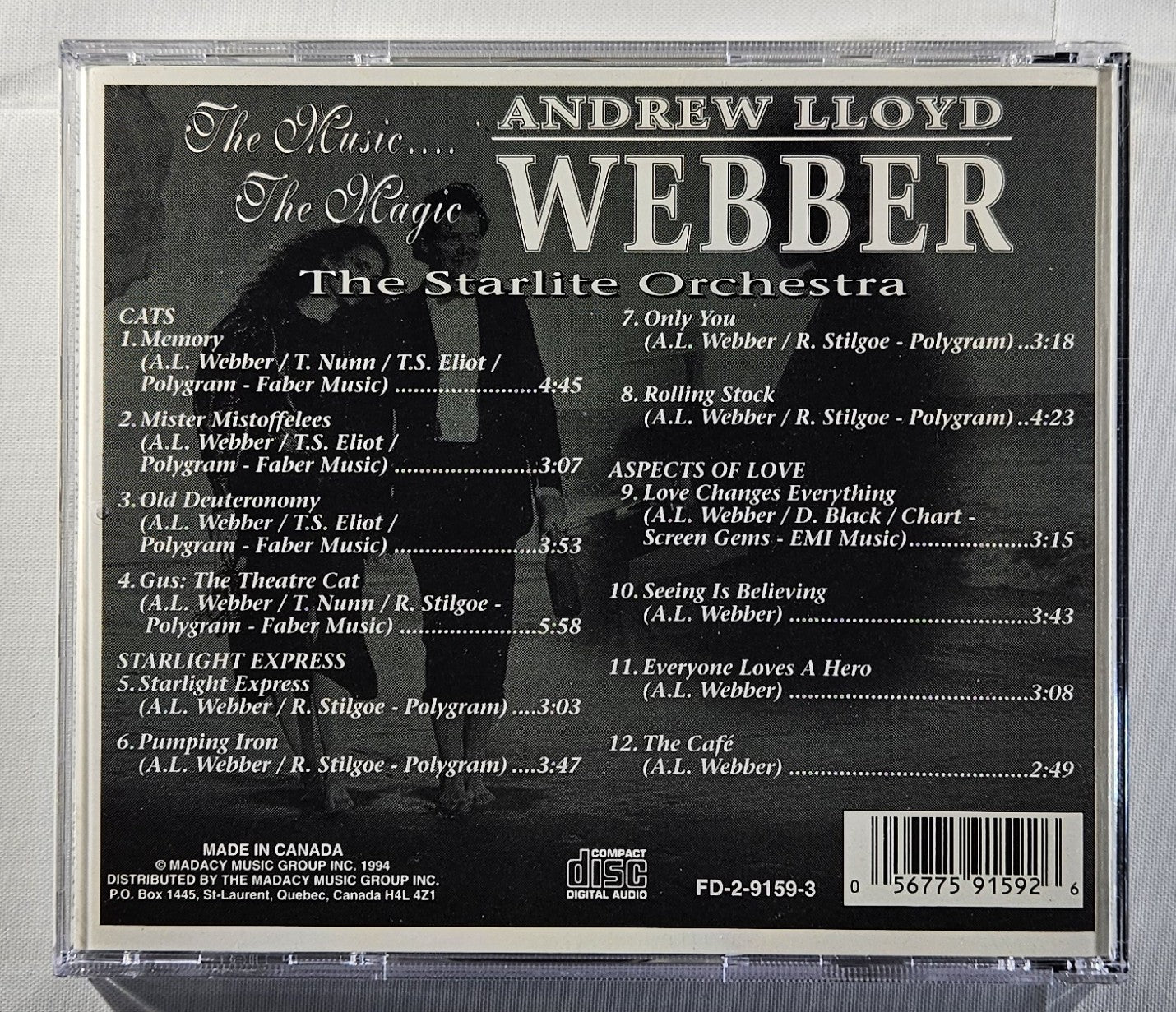 The Starlite Orchestra - The Magic of Andrew Lloyd Webber Vol. 3 [1994 Used CD]
