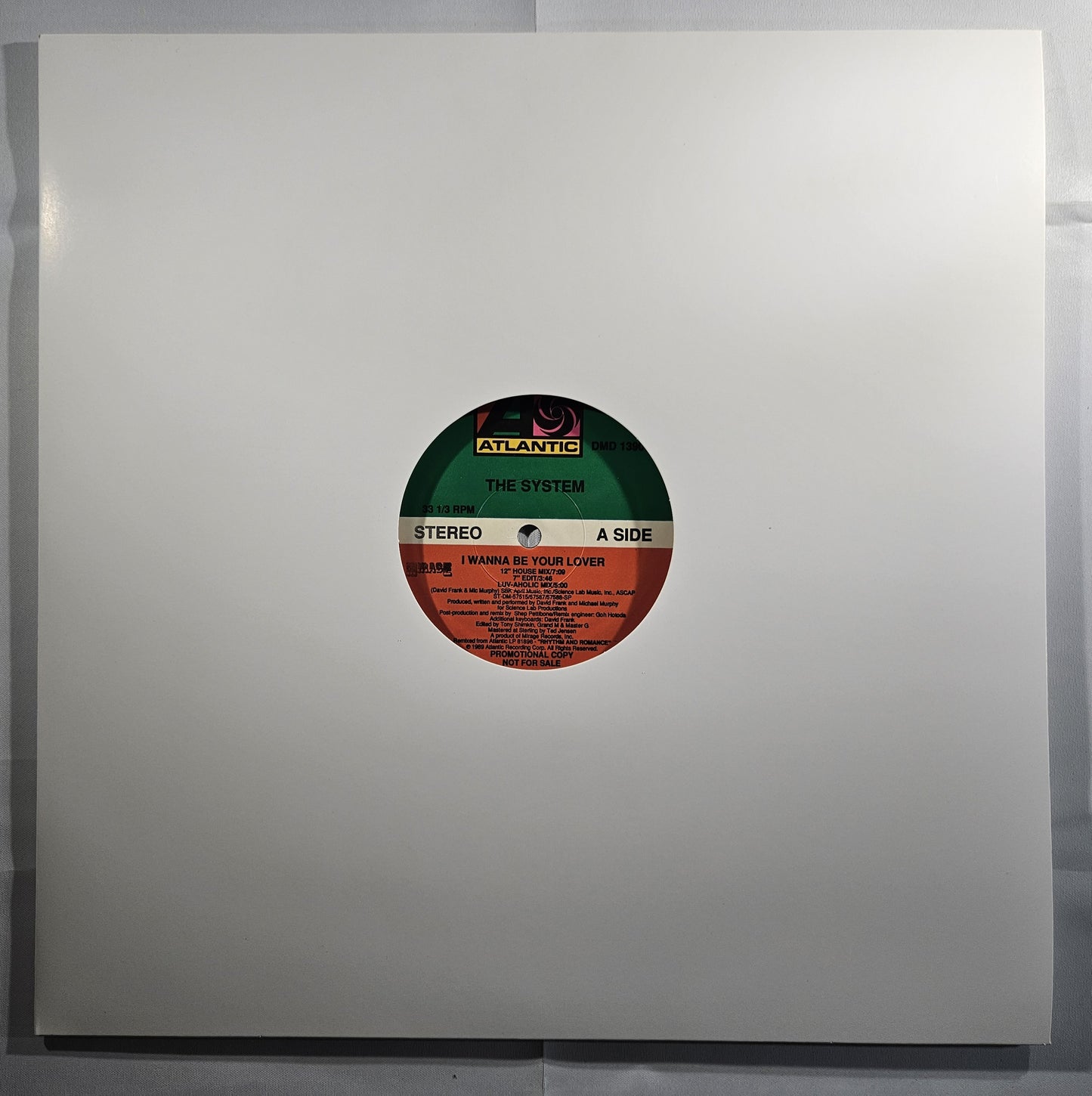 The System - I Wanna Be Your Lover [1989 Promo] [Used Vinyl Record 12" Single]