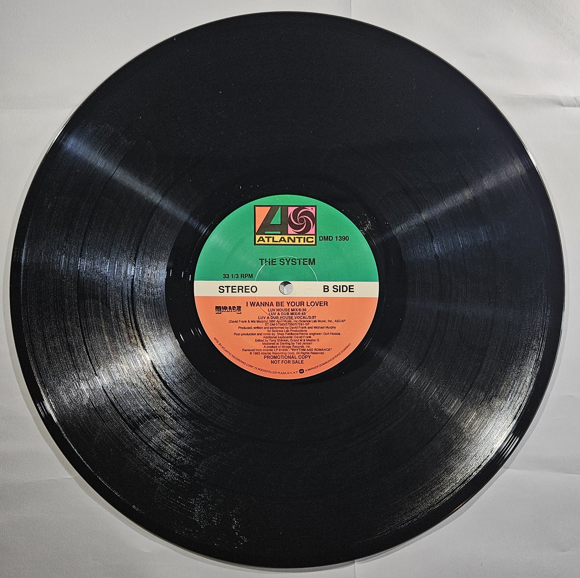 The System - I Wanna Be Your Lover [1989 Promo] [Used Vinyl Record 12" Single]