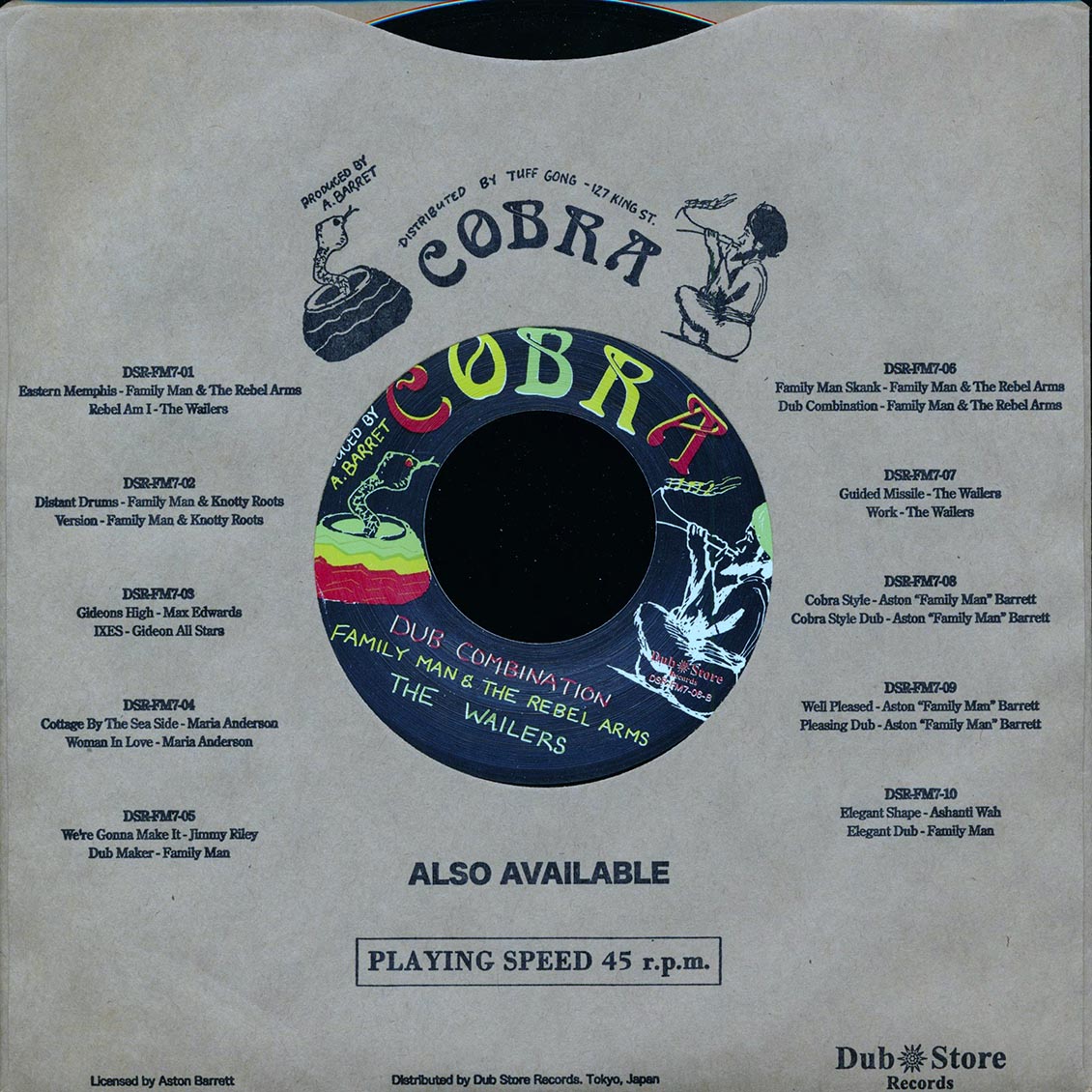 The Wailers - Family Man Skank / Dub Combination [2014 Japan 45RPM] [New Vinyl Record 7" Single]