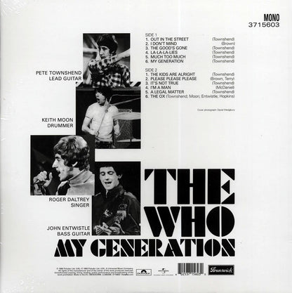 The Who - My Generation [2015 Reissue Mono 180G] [New Vinyl Record LP]