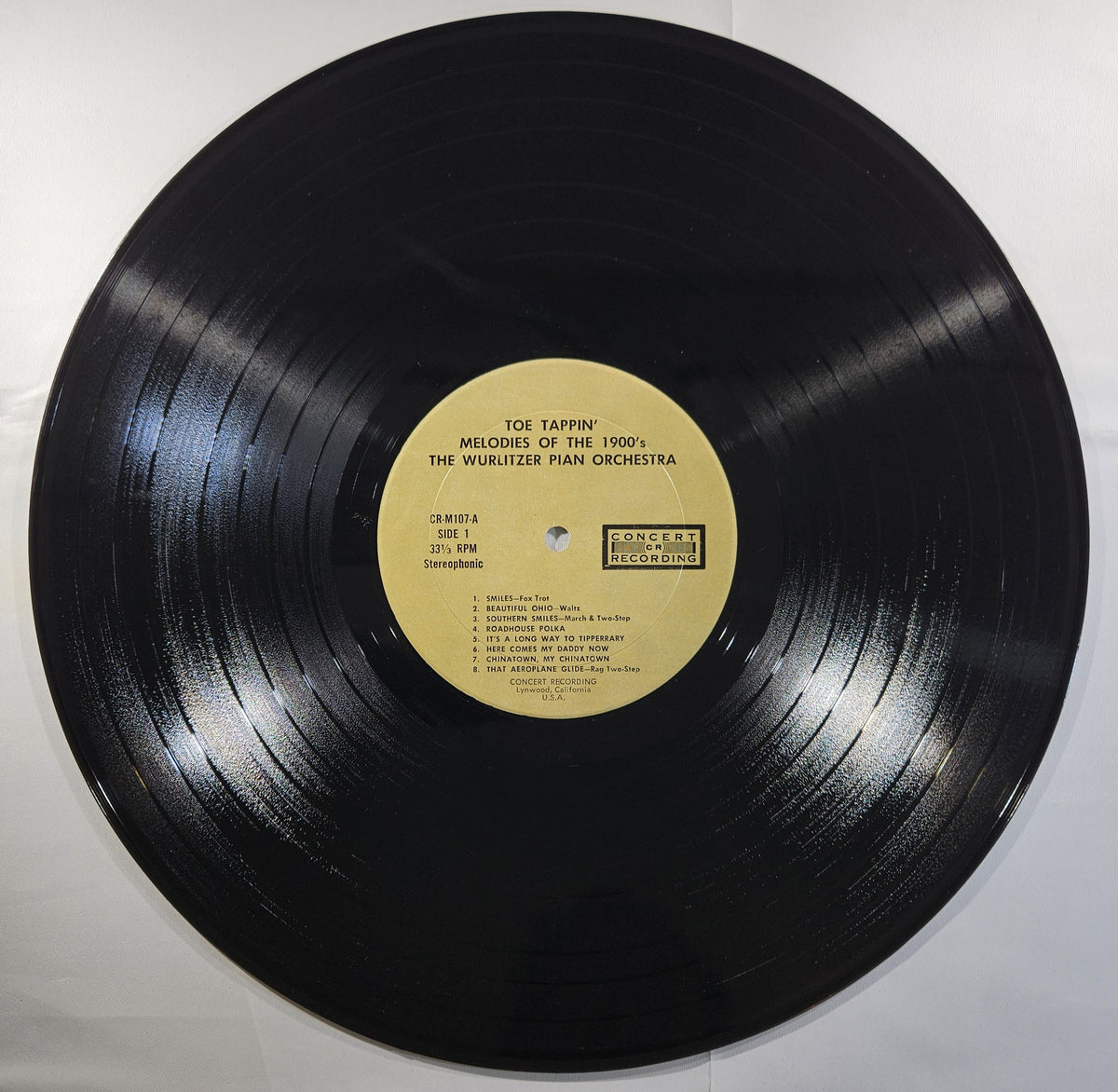 The Wurlitzer Pian Orchestra - Toe Tappin' Melodies of the 1900's [Used Vinyl Record LP]