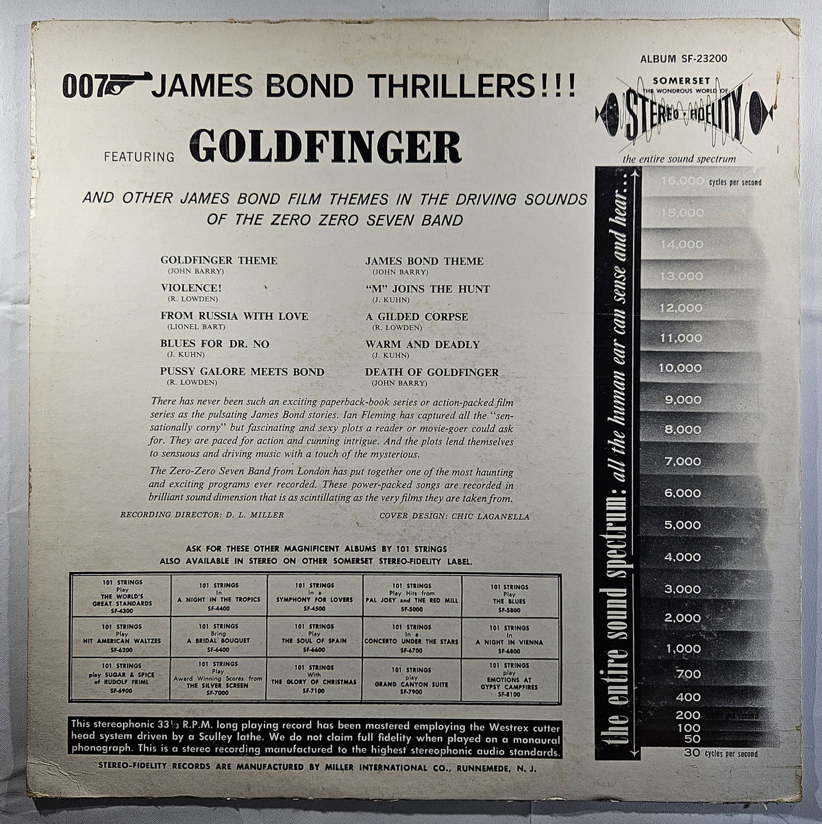 The Zero Zero Seven Band - James Bond Thrillers!!! [1965 Used Vinyl Record LP]