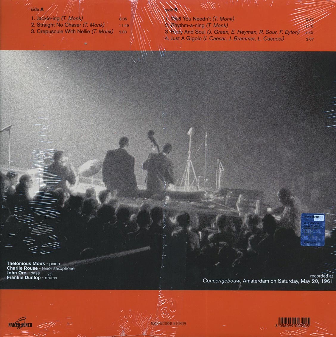 Thelonious Monk Quartet - Live in Amsterdam [2020 Reissue] [New Vinyl Record LP]