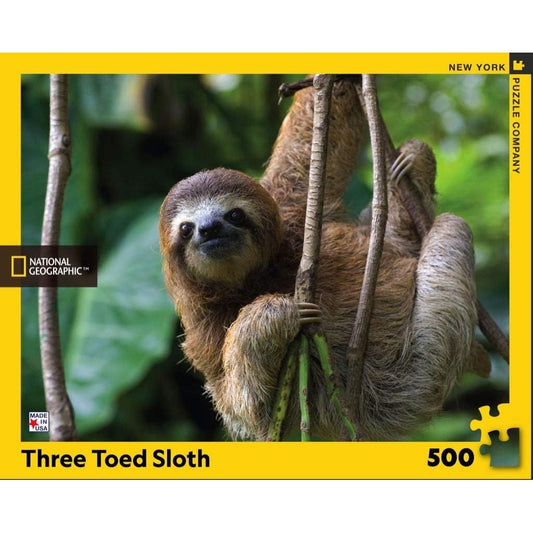 Three Toed Sloth National Geographic 500 Piece Jigsaw Puzzle NYPC