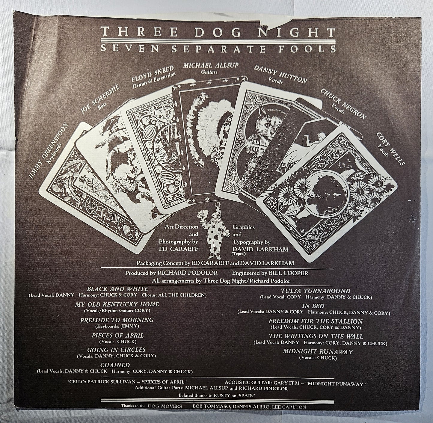Three Dog Night - Seven Separate Fools [1972 Terre Haute] [Used Vinyl Record LP]