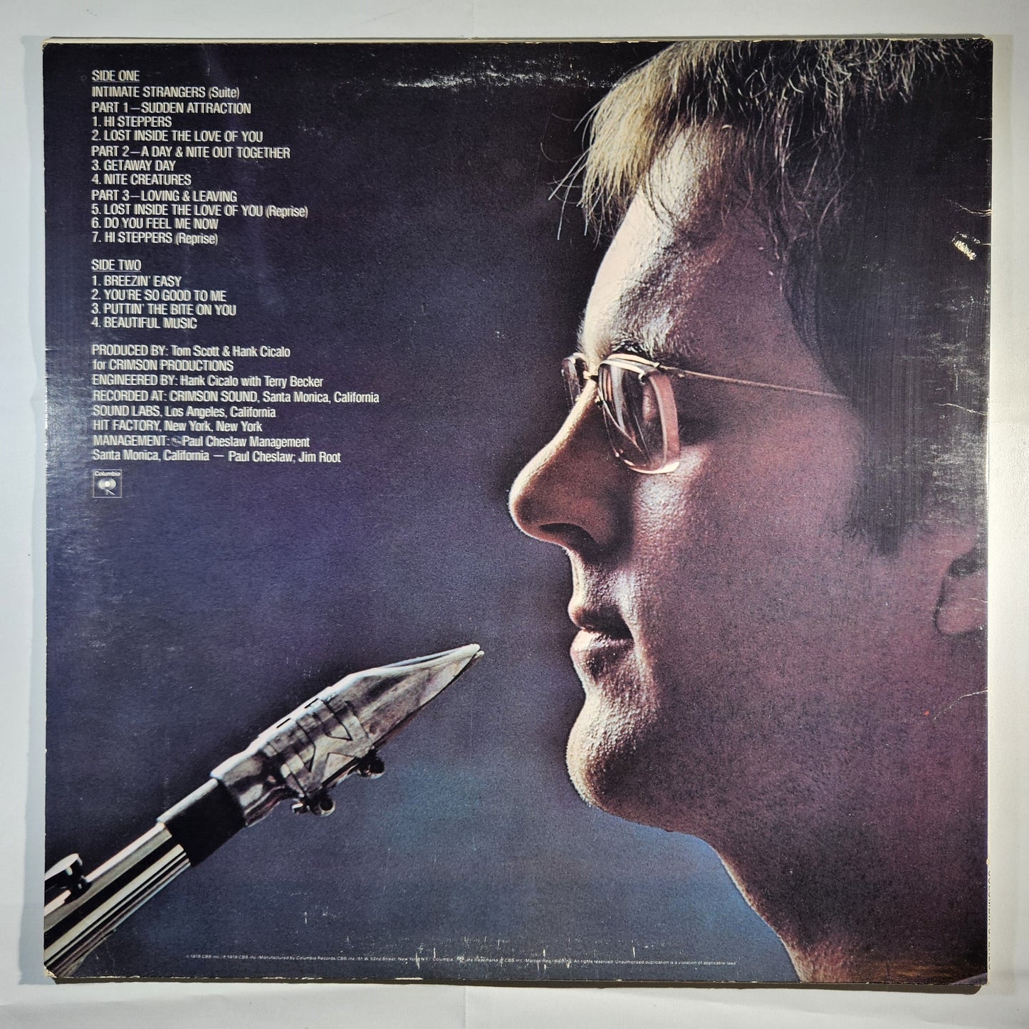 Tom Scott - Intimate Strangers [1978 Santa Maria Pressing] [Used Vinyl Record LP] [B]