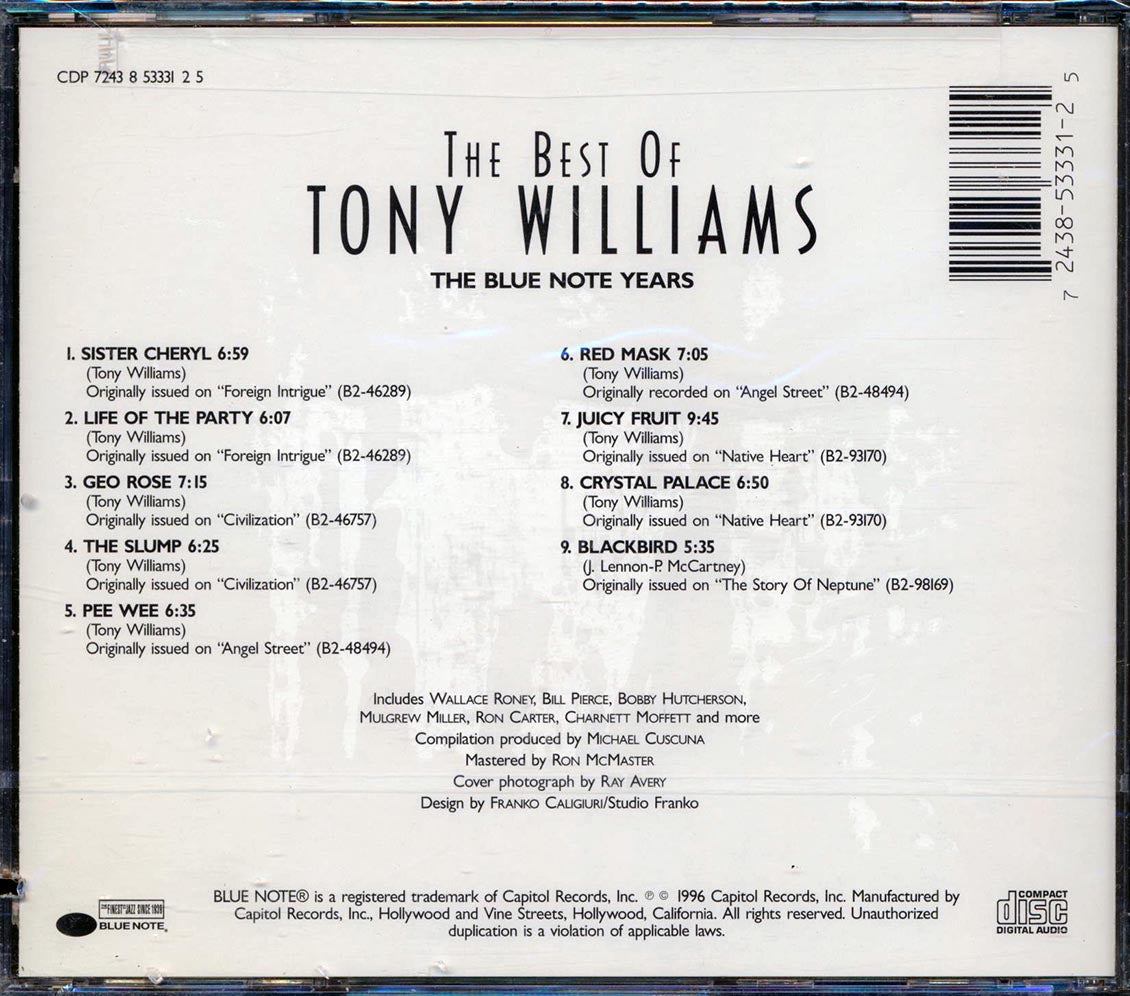 Tony Williams - The Best of Tony Williams (The Blue Note Years) [1996 New CD]