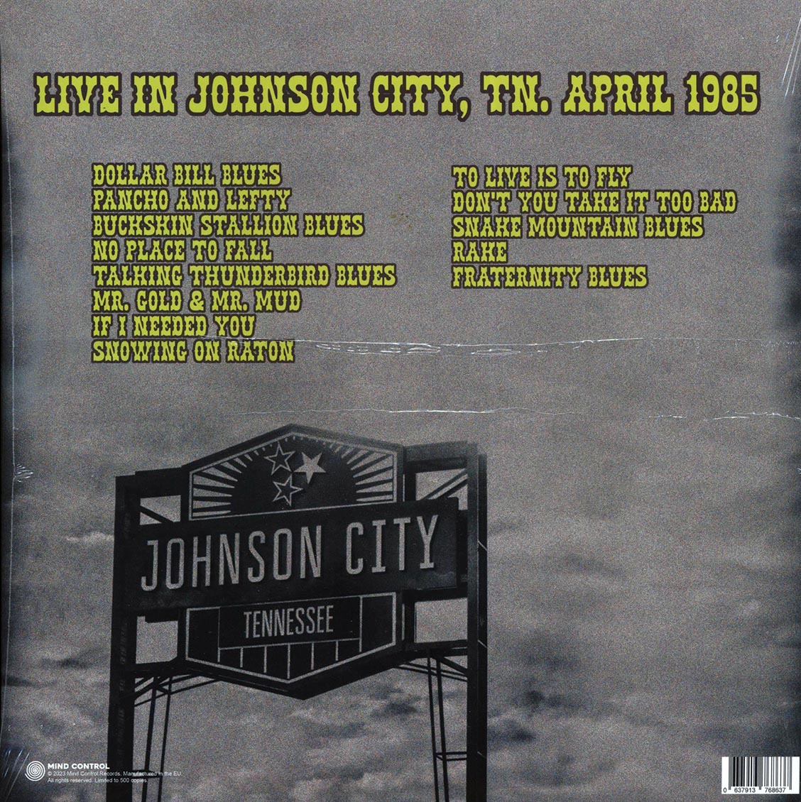 Townes Van Zandt - Live in Johnson City, TN, April 1985 [2023 Limited Unofficial] [New Vinyl Record LP]