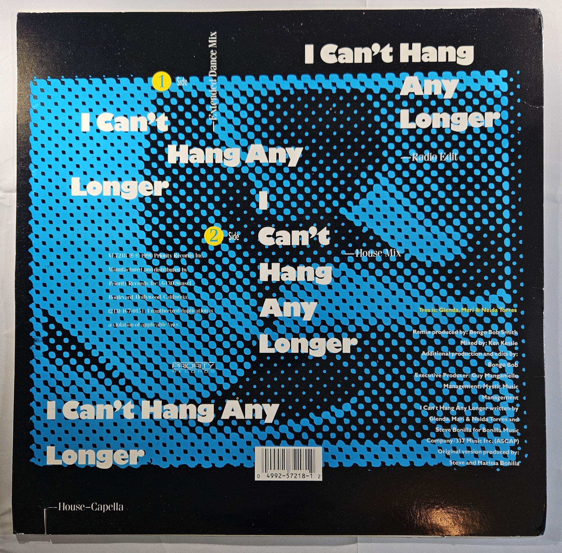 Tres - I Can't Hang Any Longer [1990 Used Vinyl Record 12" Single]