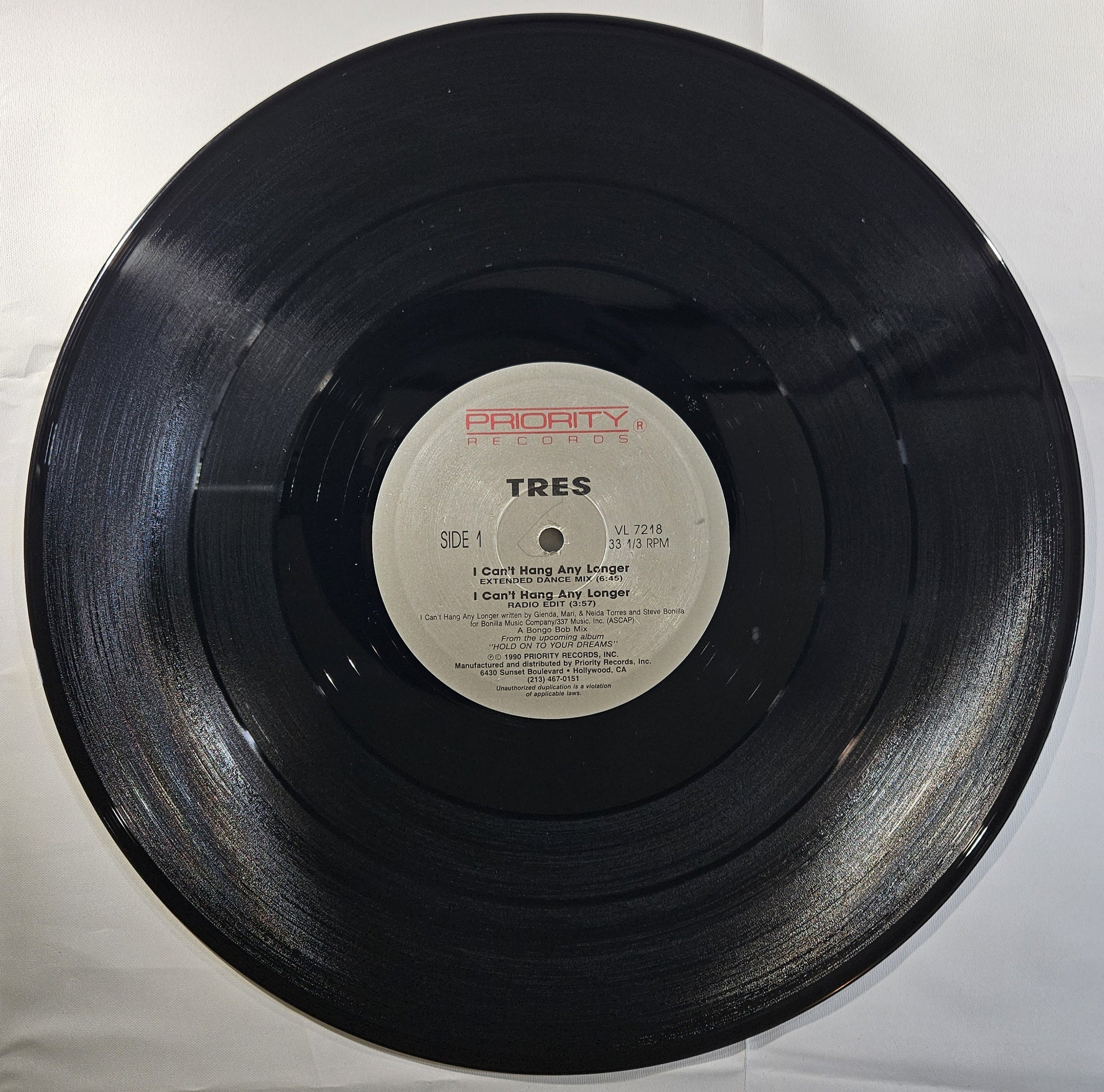 Tres - I Can't Hang Any Longer [1990 Used Vinyl Record 12" Single]