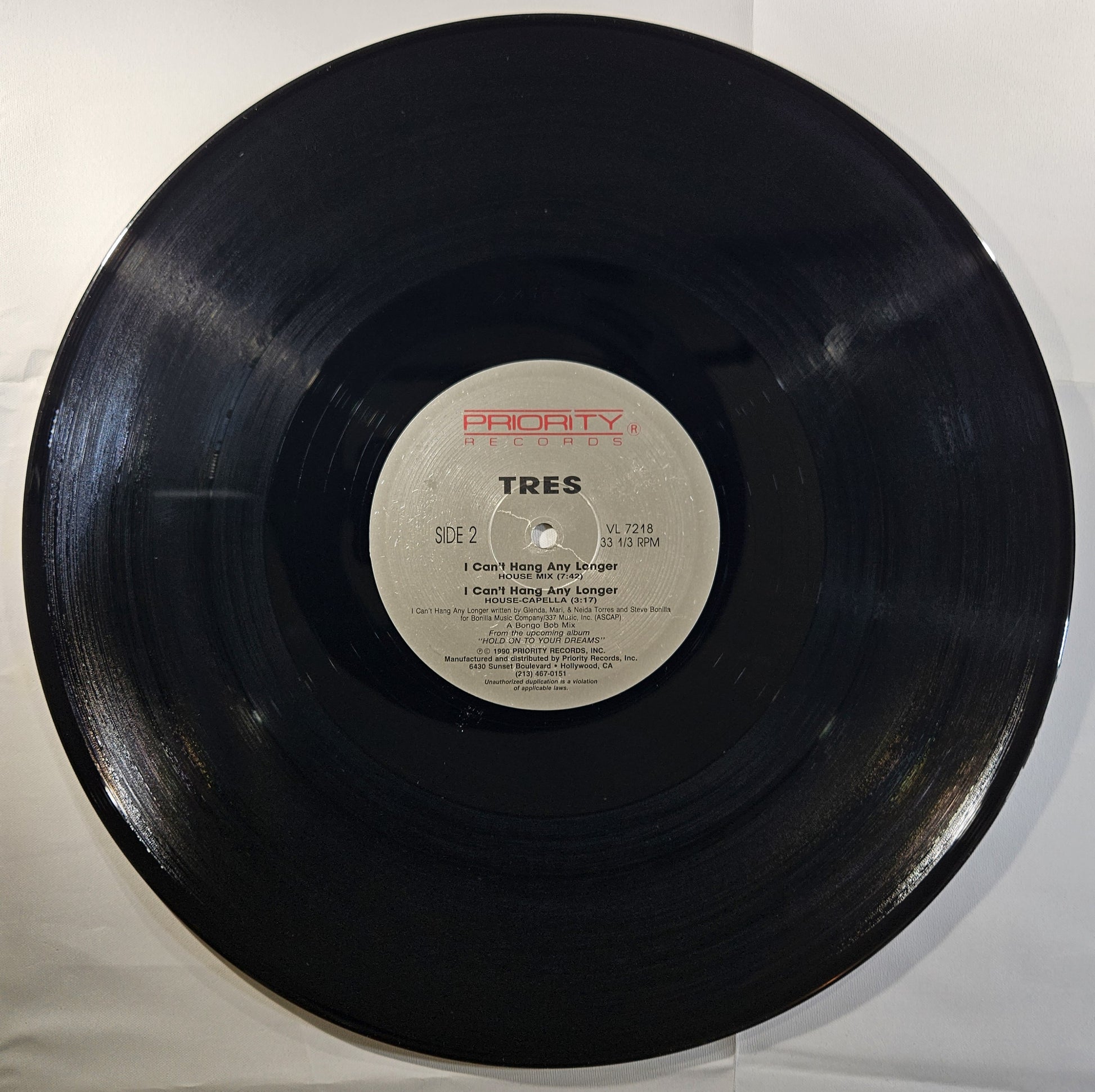 Tres - I Can't Hang Any Longer [1990 Used Vinyl Record 12" Single]