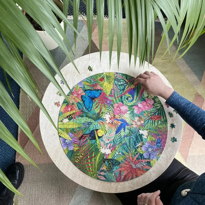 Tropical 500 Piece Round Jigsaw Puzzle Gibsons