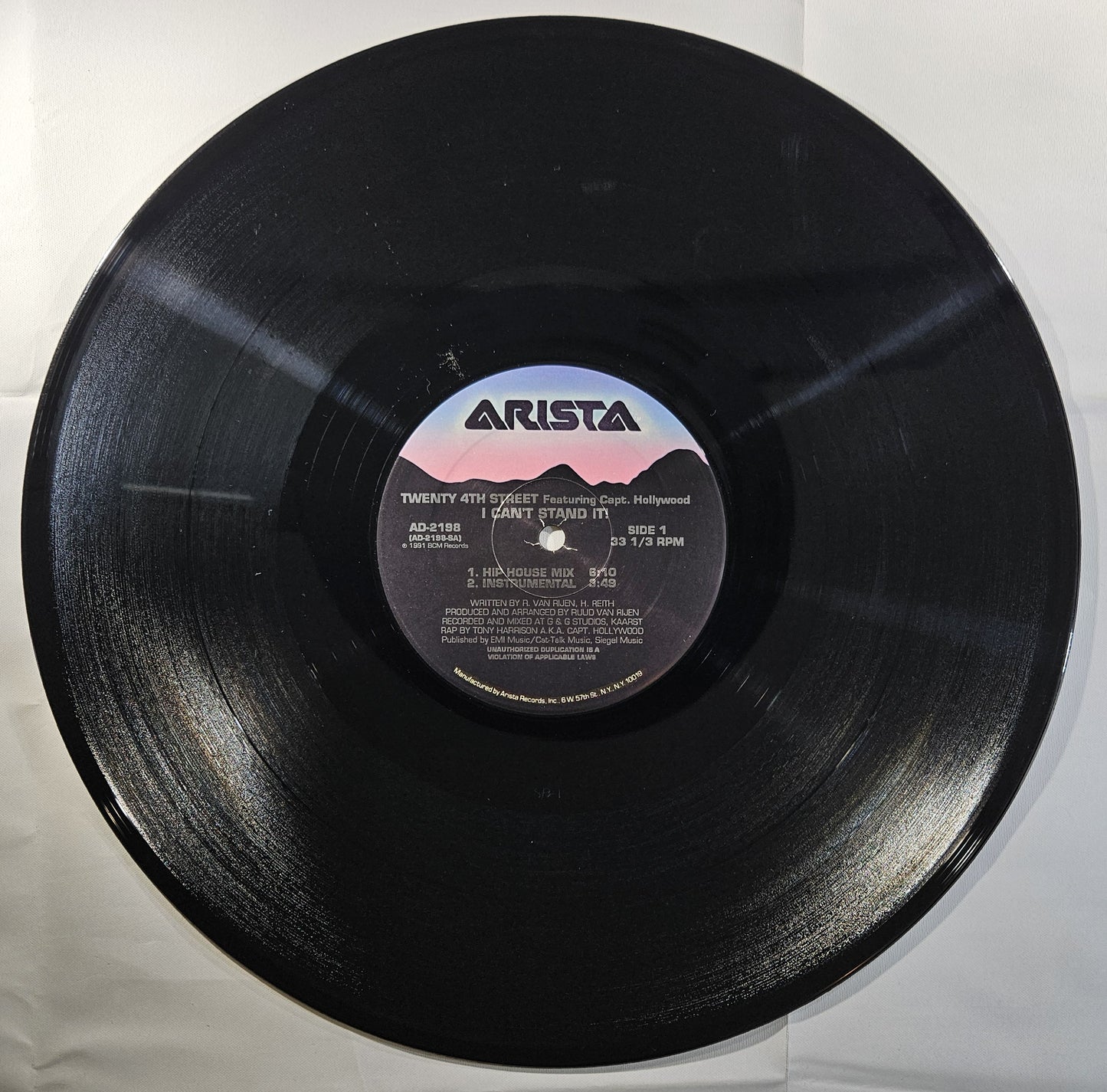 Twenty 4th Street Feat. Capt. Hollywood - I Can't Stand It! [1991 Used Vinyl Record 12" Single] [B]