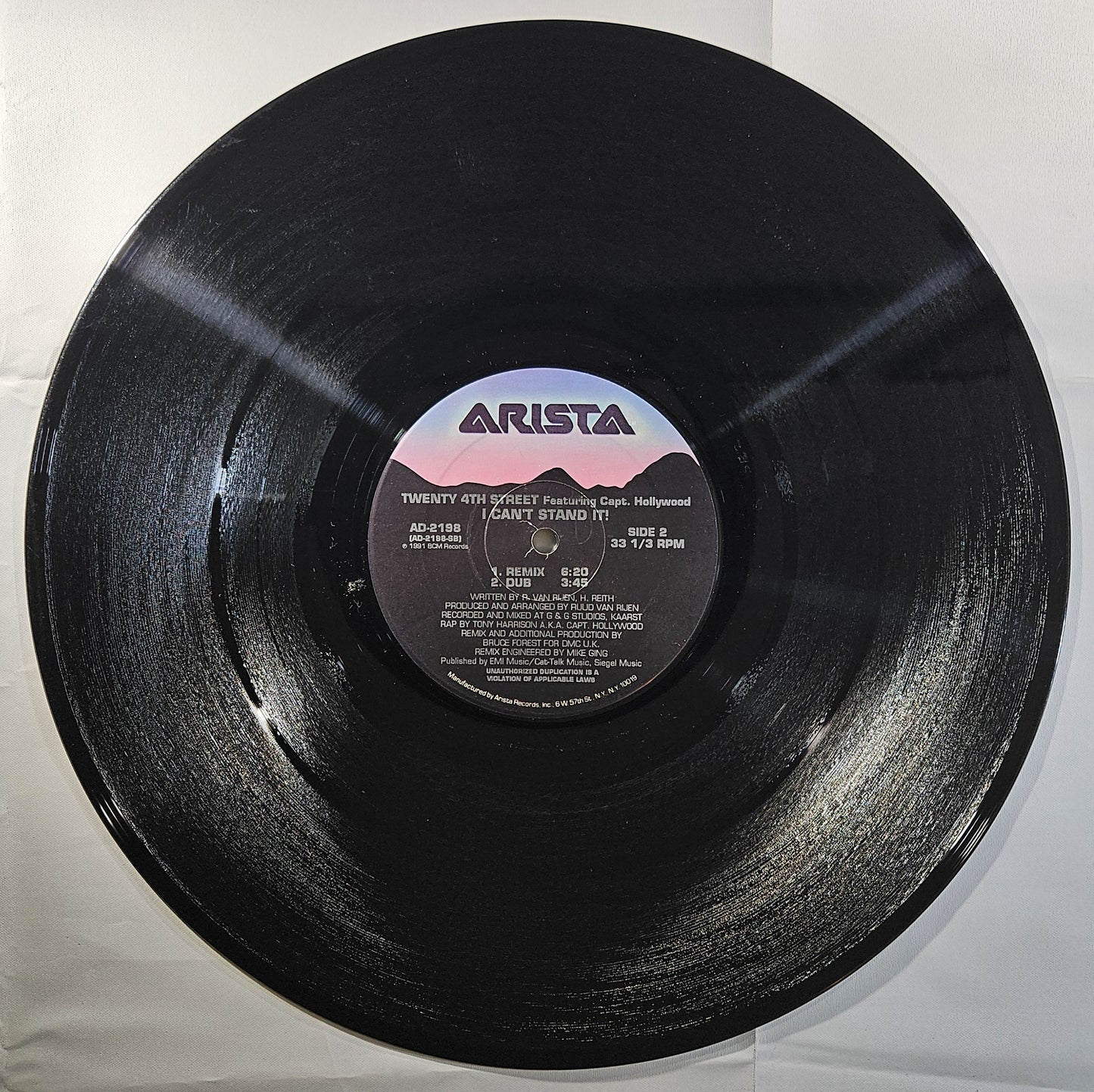 Twenty 4th Street Feat. Capt. Hollywood - I Can't Stand It! [1991 Used Vinyl Record 12" Single] [B]