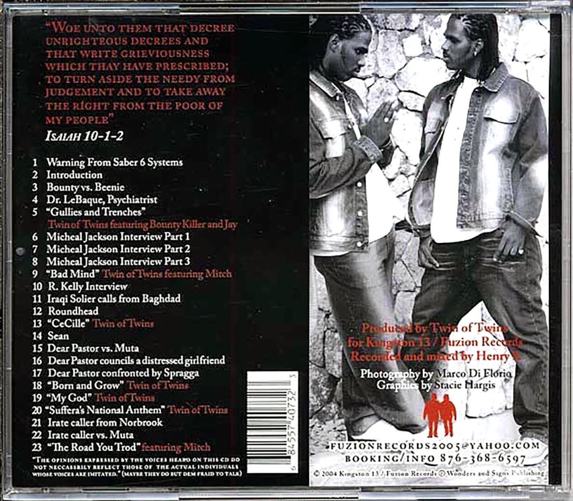 Twins of Twins - Stir It Up Volume 5: Crucifiction of the Ghetto [2004 New CD]