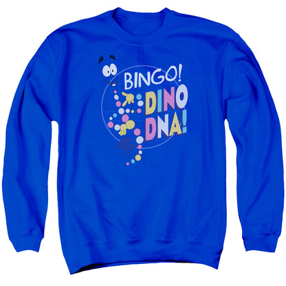 Jurassic Park Bingo Dino Dna Mens Crewneck Sweatshirt Royal Blue