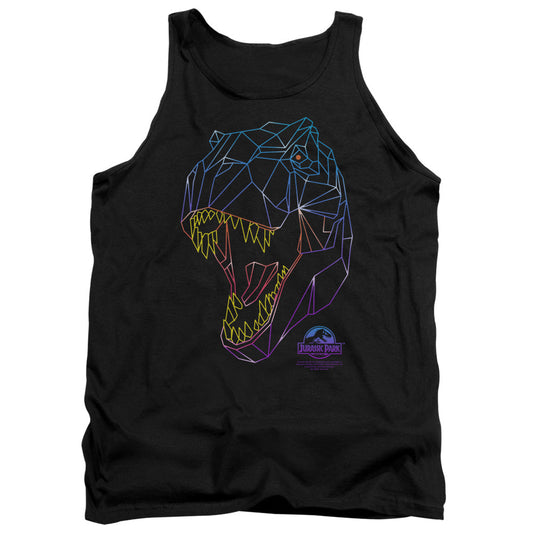 Jurassic Park Neon T Rex Mens Tank Top Shirt Black Officially Licensed