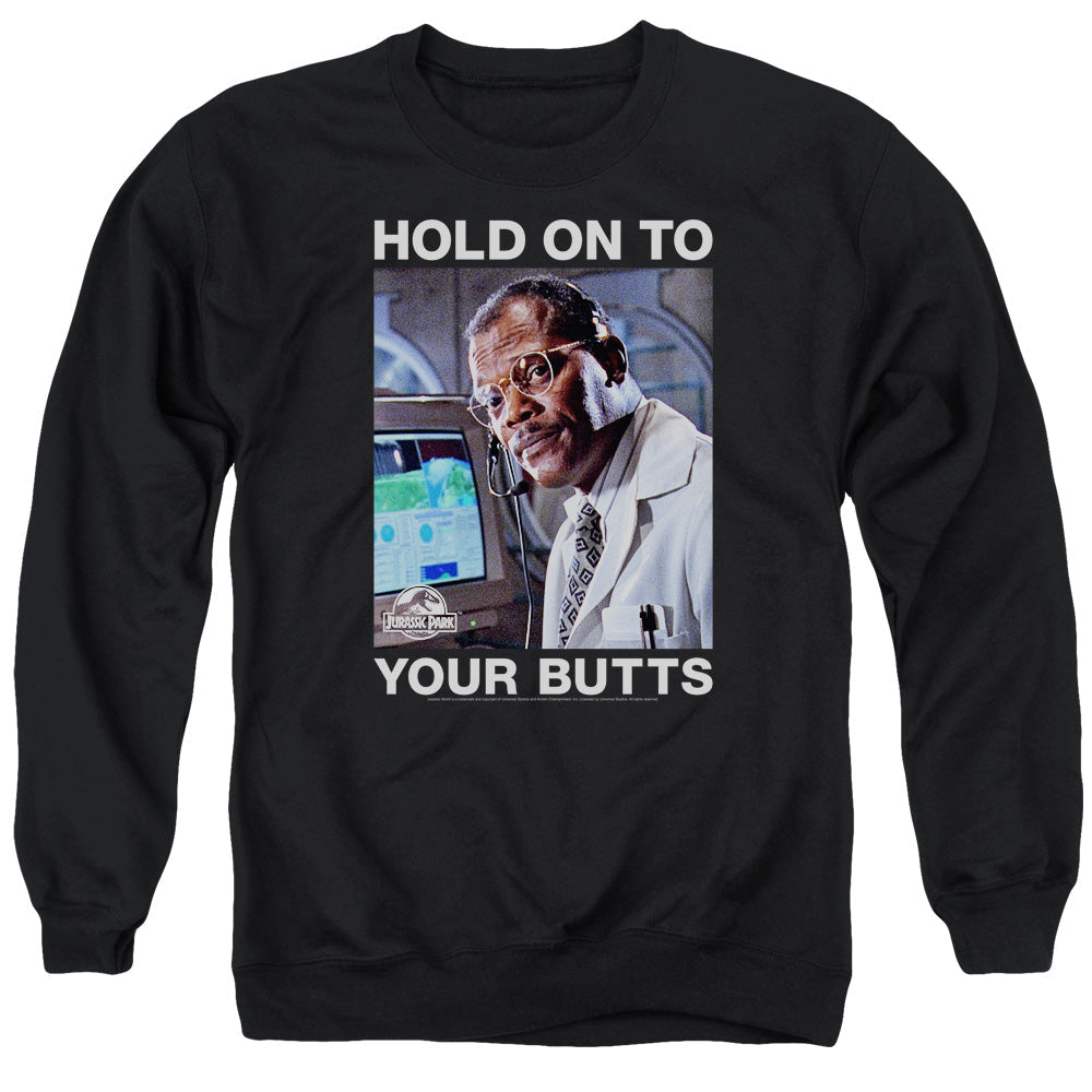 Jurassic Park Hold Onto Mens Crewneck Sweatshirt Black