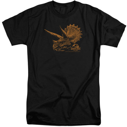 Jurassic Park Tri Mount Mens Tall T Shirt Black
