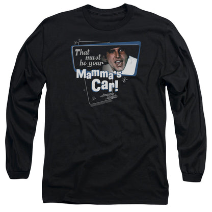 American Grafitti Mammas Car Mens Long Sleeve Shirt Black Black Officially Licensed