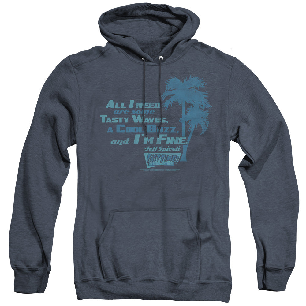Fast Times Ridgemont High All I Need Mens Heather Hoodie Navy Officially Licensed